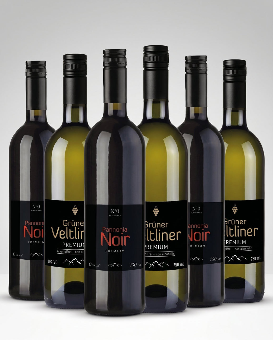 Пакет: 
3 бр. Pannonia Noir Premium 
3 бр. Gruner Vettliner Premium 